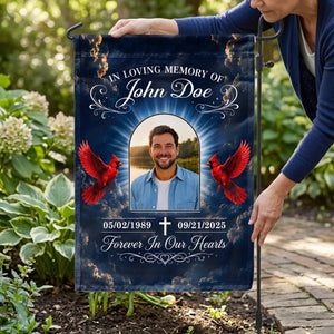 Personalized "Heaven Gained An Angel" Garden Flag – Memorial Gift For Loss Of Loved One