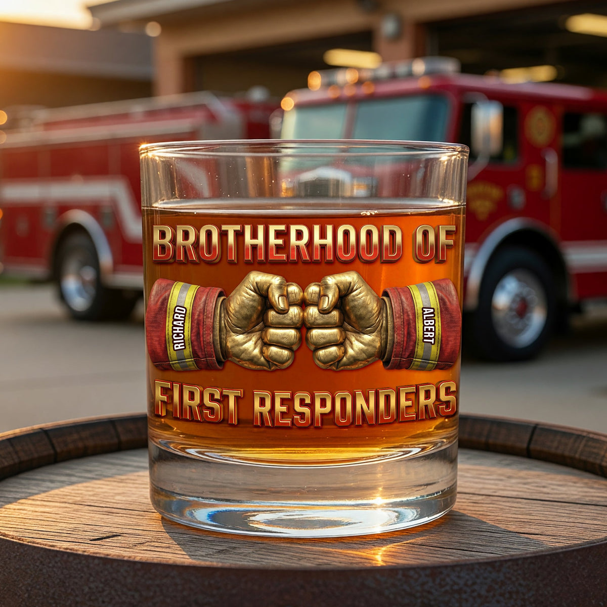 Personalized "Ultimate Firefighter Brothers" Whiskey Glass – Gift For Brothers