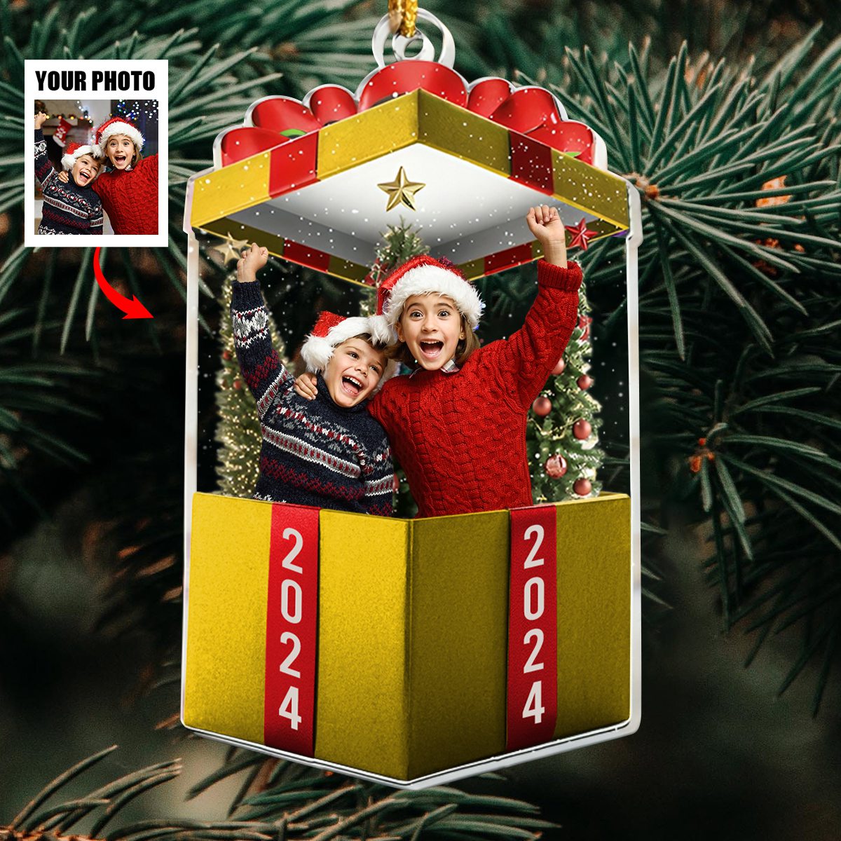 The Best Gift Ever - Personalized Acrylic Photo Ornament