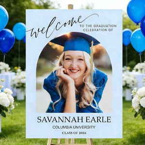 Personalized Color Welcome Canvas Sign - Custom Class Of 2026 Graduation Party Welcome Sign