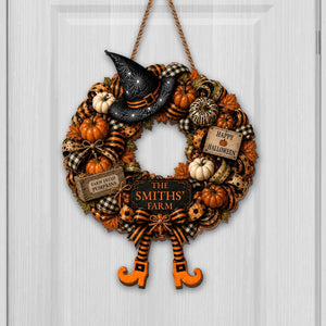 "Happy Halloween – Farm Fresh Pumpkins" – Personalized Wood Sign | Gift For Families & Fall Lovers