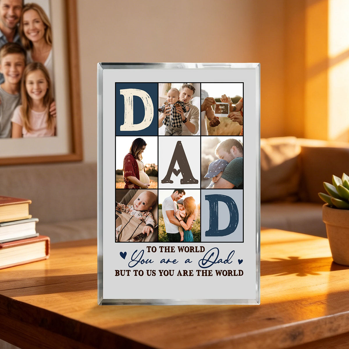 Custom Photo Dad Acrylic Block, Personalized Father’s Day Gift For Dad, Custom Dad Photo Gift, Keepsake for Dad