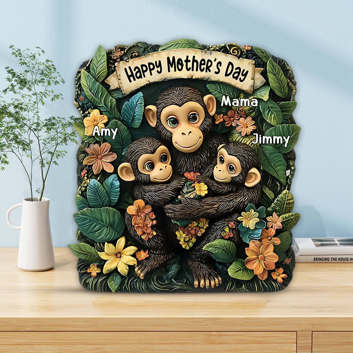 Mother of Little Monkeys - Personalized Acrylic Plaque For Mother's Day Gift