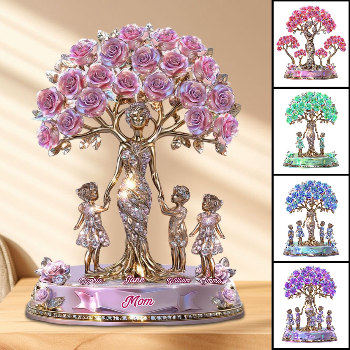 The Love Between Mother And Her Kids - Personalized Custom Shaped Acrylic Plaque