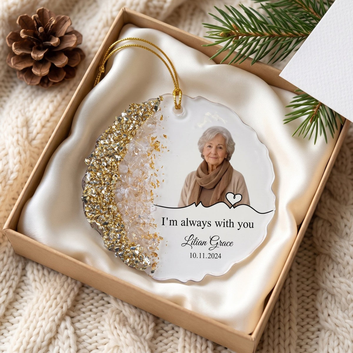 Personalized "I'm Always With You" Acrylic Ornament – Memorial Gift For Loved Ones