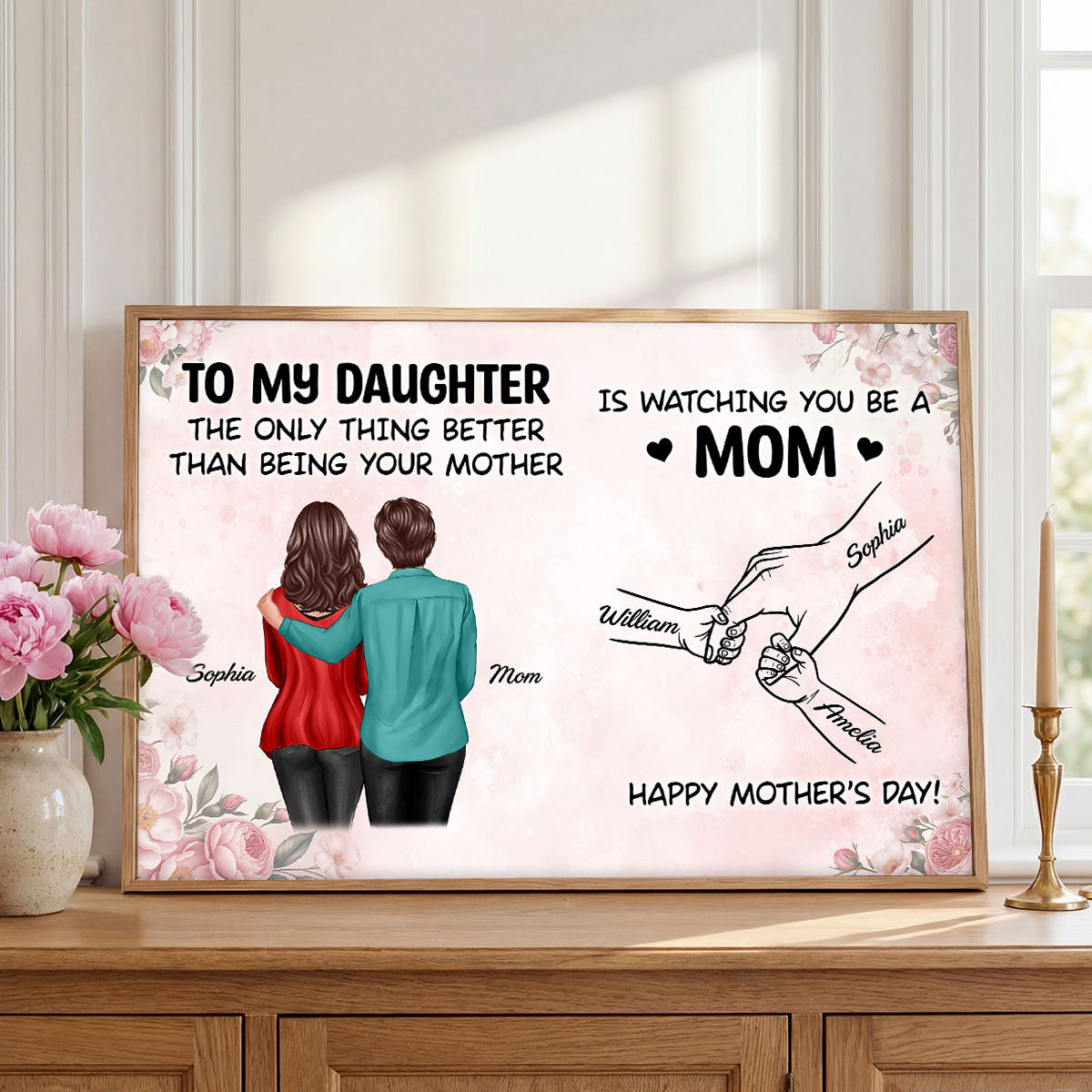 From Me to You, Mom to Mom - Personalized Poster - Mother's Day Gift For Daughter