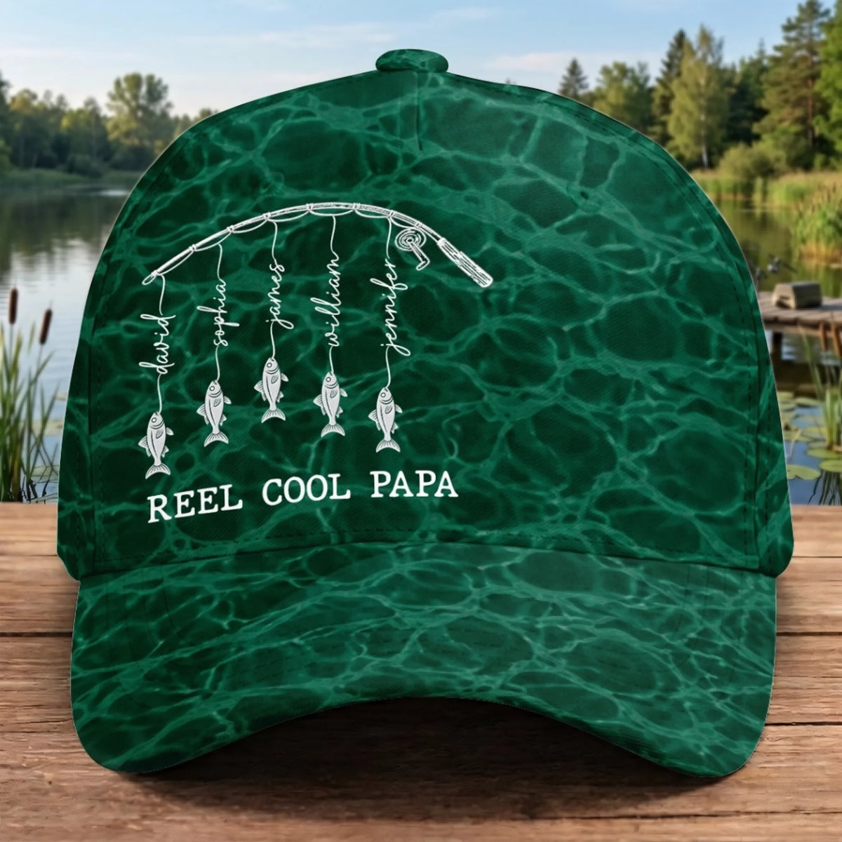 Personalized Fishing Cap – "Keep Calm and Fish On" – Father's Day Gift For Dad & Grandpa