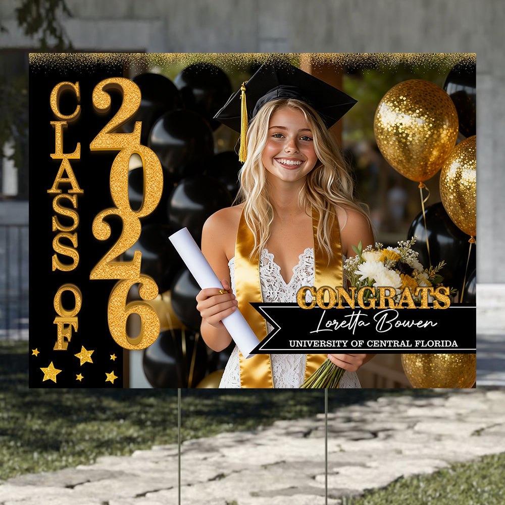 Class of 2026 Lawn Sign – Personalized Graduation Yard Decoration