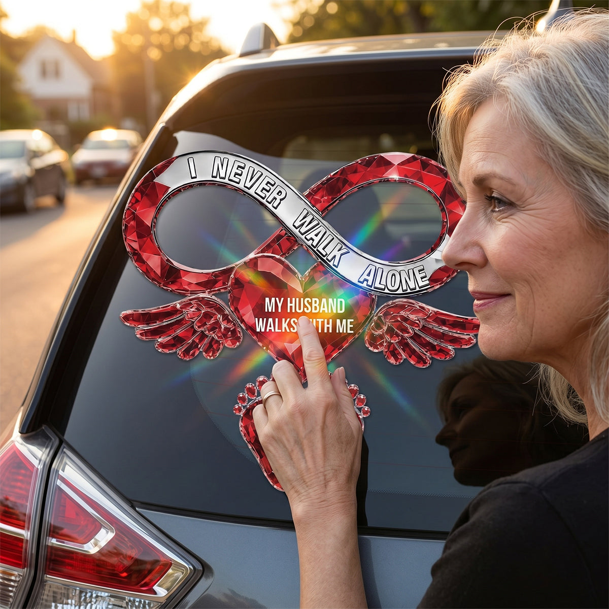 Memorial Gift For Loss Of Loved One – Personalized Decal "Your Love Still Rides Beside Me Every Day"