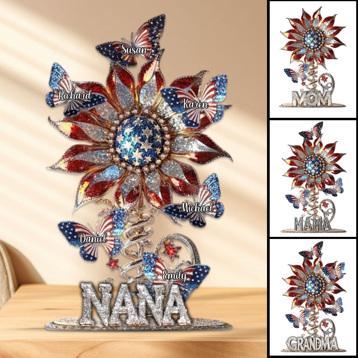 Best Mom Ever - Personalized Mother Custom Shaped Sunflower Acrylic Plaque