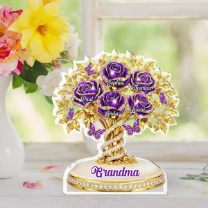 For Grandma, Who Blooms Like a Rose – Personalized Acrylic Plaque