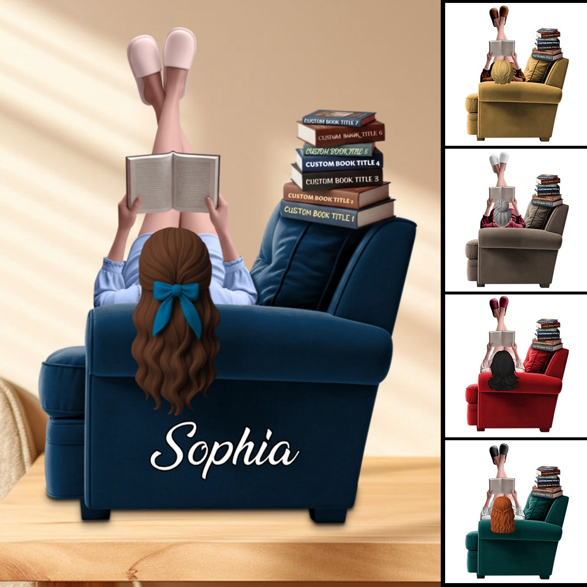 Personalized Book Lover Gift - Custom Acrylic Plaque for Chill Girls Who Love to Read