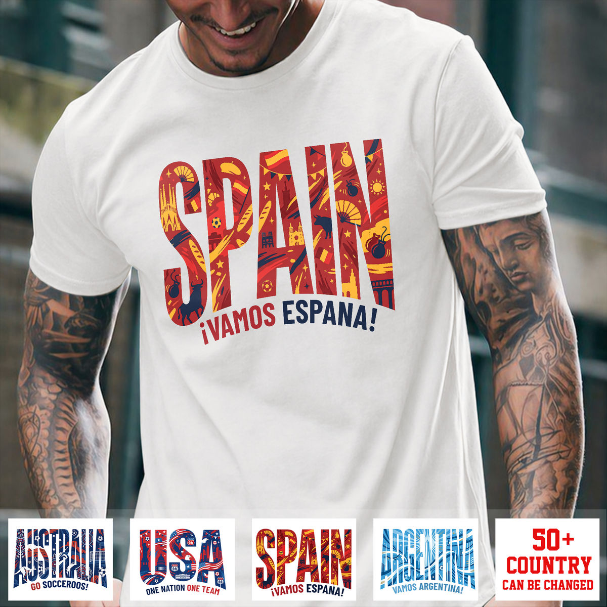 Personalized Shirt With National Soccer Teams & Countries