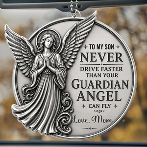 "Protected By Love And Grace" – Personalized Car Ornament | Faith-Based Car Keepsake