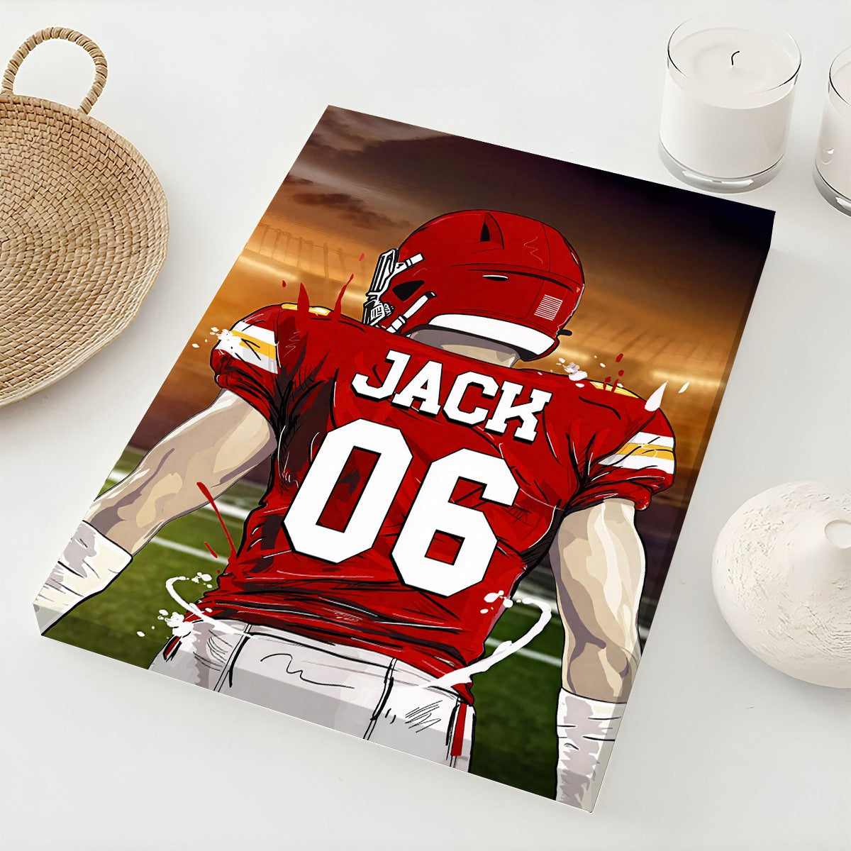 Favorite American Football Player - Personalized Poster Gift For Football Player