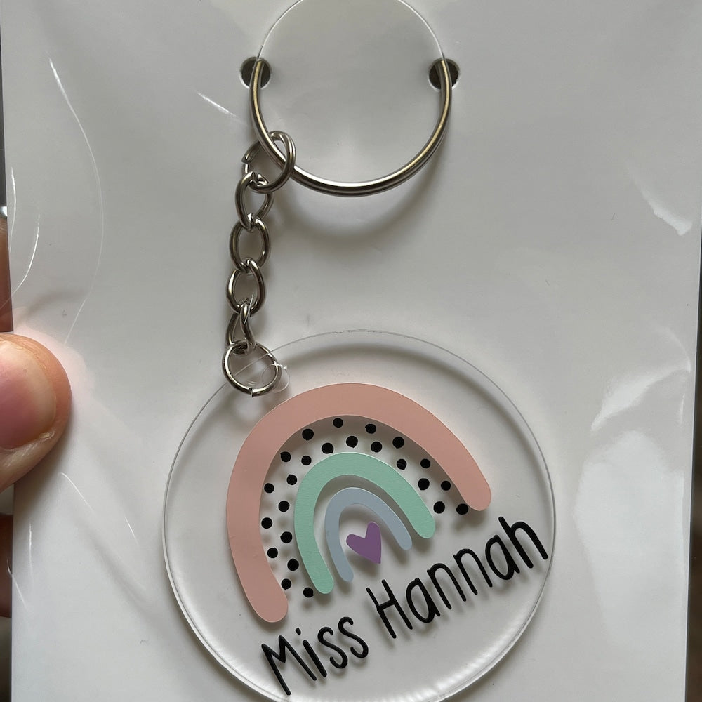 Personalized Teacher Arcylic Keychain Gifts for Teacher Appreciation