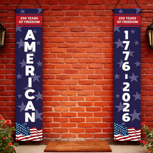 250 Years Of Freedom USA 250Th Birthday - Personalized Porch Banners