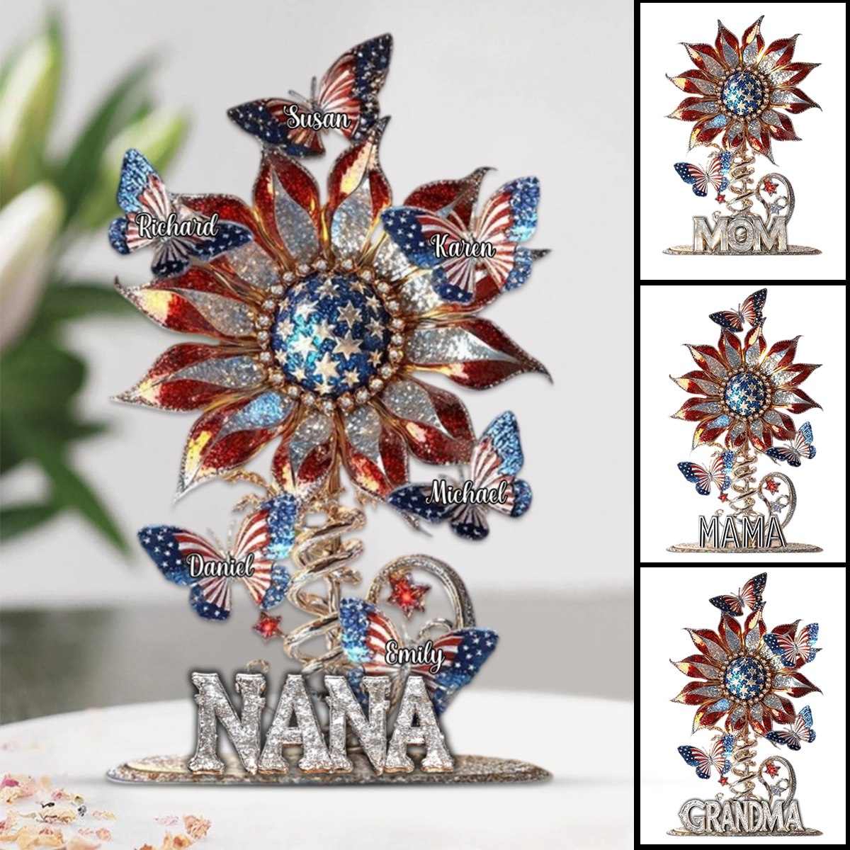 Best Mom Ever - Personalized Mother Custom Shaped Sunflower Acrylic Plaque