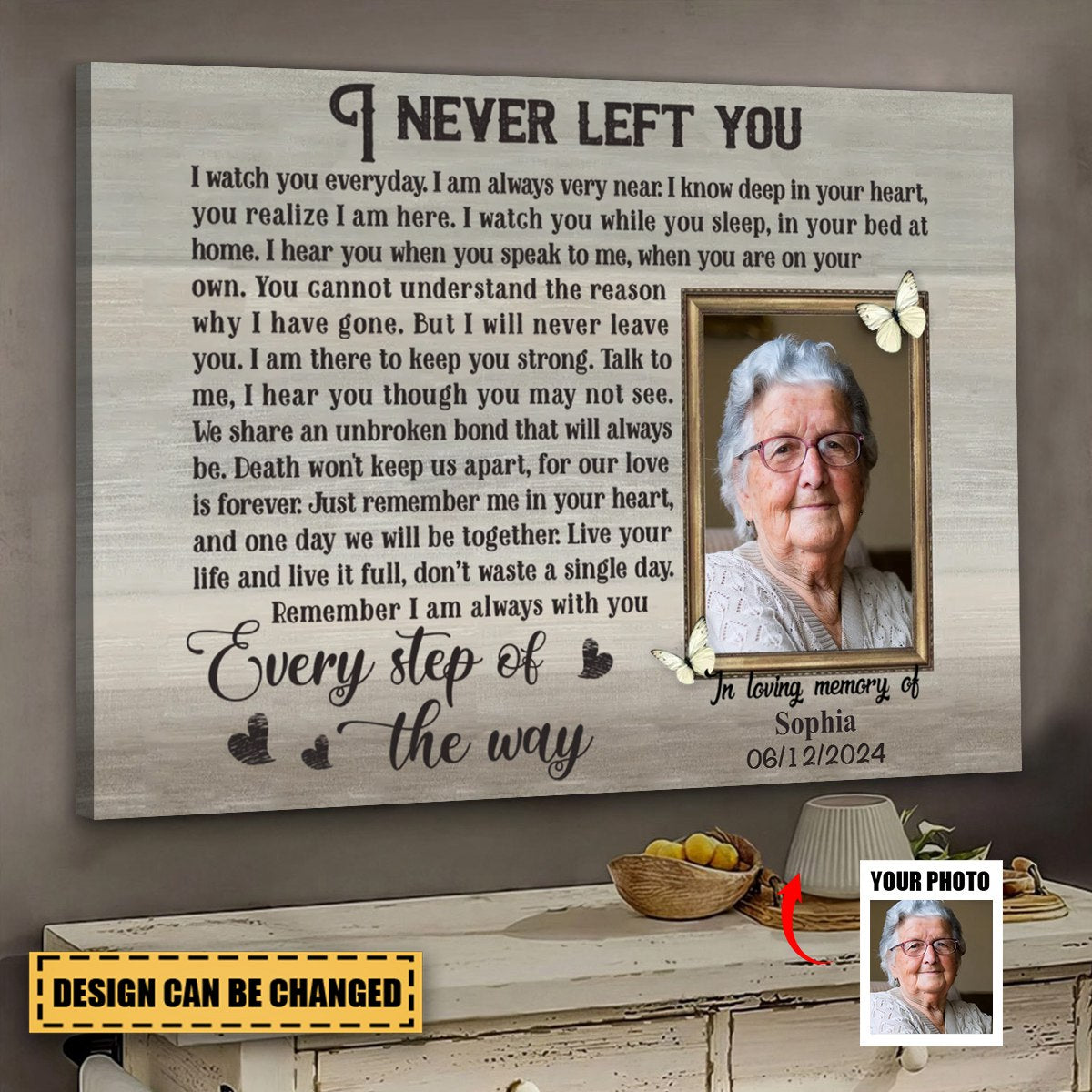 Personalized Sympathy Gifts Memory Photo Remembrance canvas