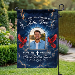Personalized "Heaven Gained An Angel" Garden Flag – Memorial Gift For Loss Of Loved One