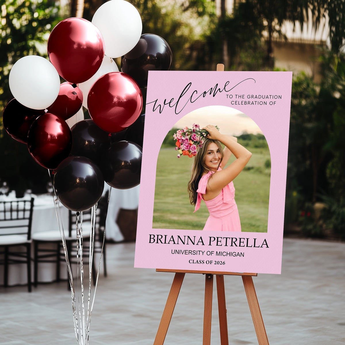 Personalized Color Welcome Canvas Sign - Custom Class Of 2026 Graduation Party Welcome Sign