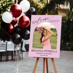 Personalized Color Welcome Canvas Sign - Custom Class Of 2026 Graduation Party Welcome Sign