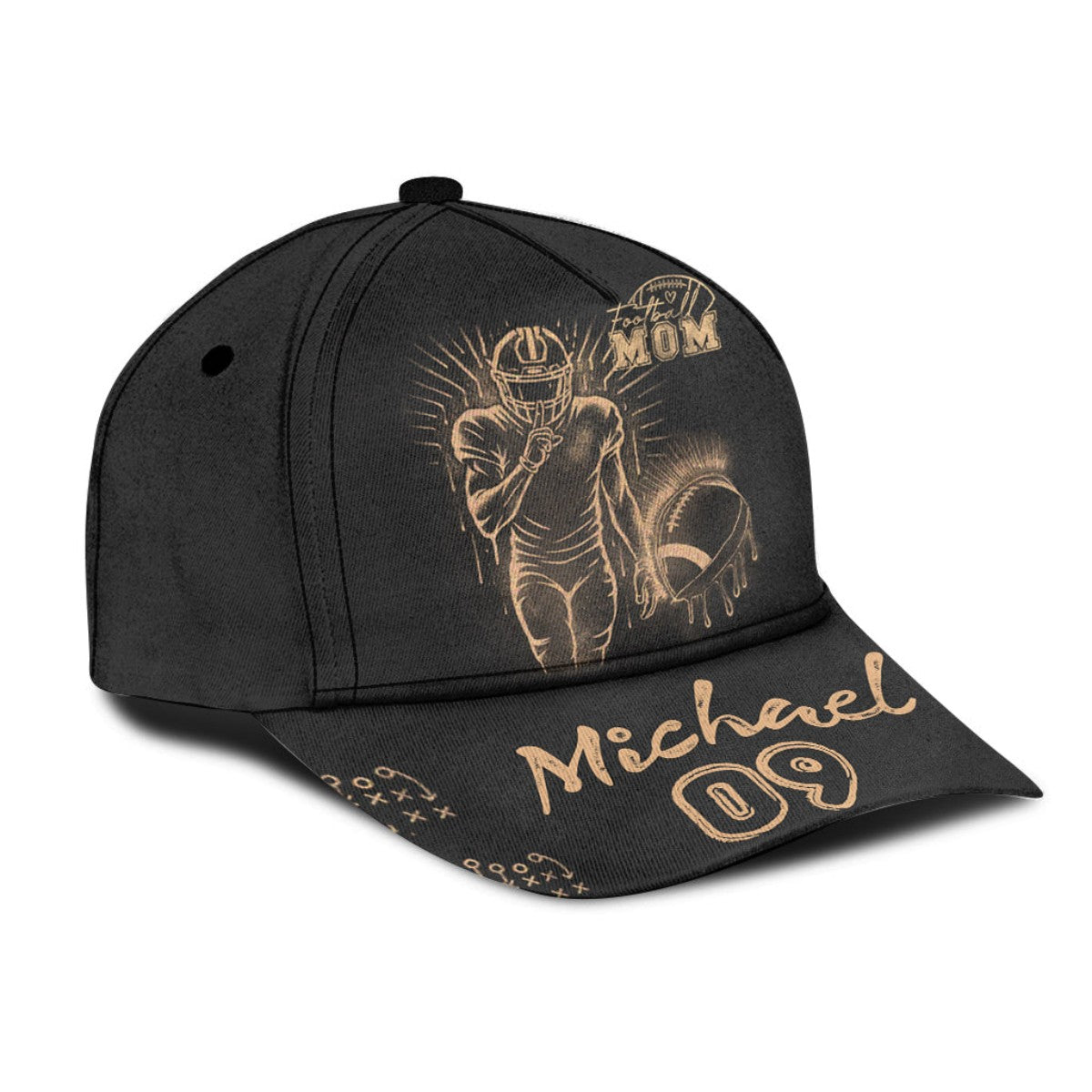 Proud Football Mom Cap - Personalized Football Classic Cap