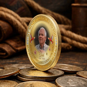 My Mind Still Talks To You Mom, Personalized Custom Commemorative Coin, Family Gift