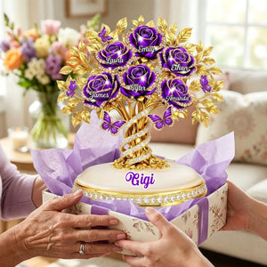 For Grandma, Who Blooms Like a Rose – Personalized Acrylic Plaque