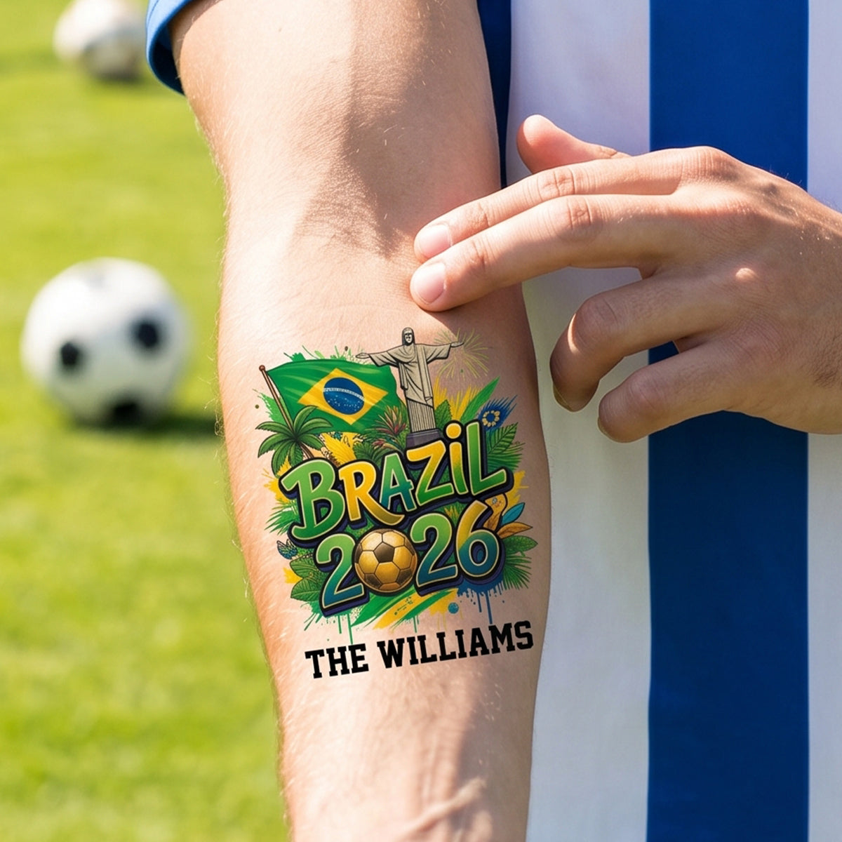 Personalized 2026 Soccer Country Tattoo – Waterproof Fan Tattoos For Match Day & Tailgates