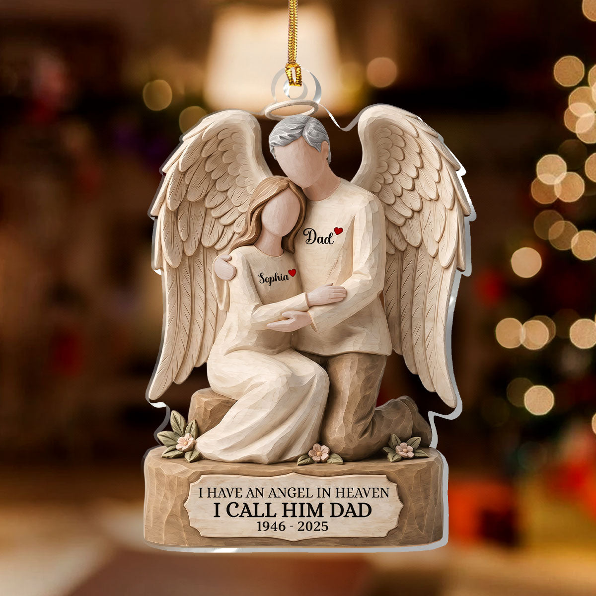 "I Have an Angel In Heaven" – Personalized Acrylic Ornament | Memorial Keepsake Gift
