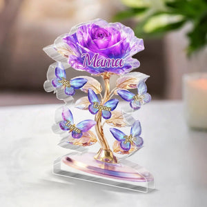 Personalized Acrylic Plaque – A Crystal Garden of Love for Mom or Grandma – Unique Mother's Day Gift