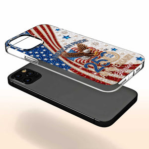 Personalized "American Pride" Clear Phone Case – Anniversary Gift For Patriots
