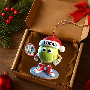 Personalized Custom Name Tennis Ornament, Tennis Christmas Gift