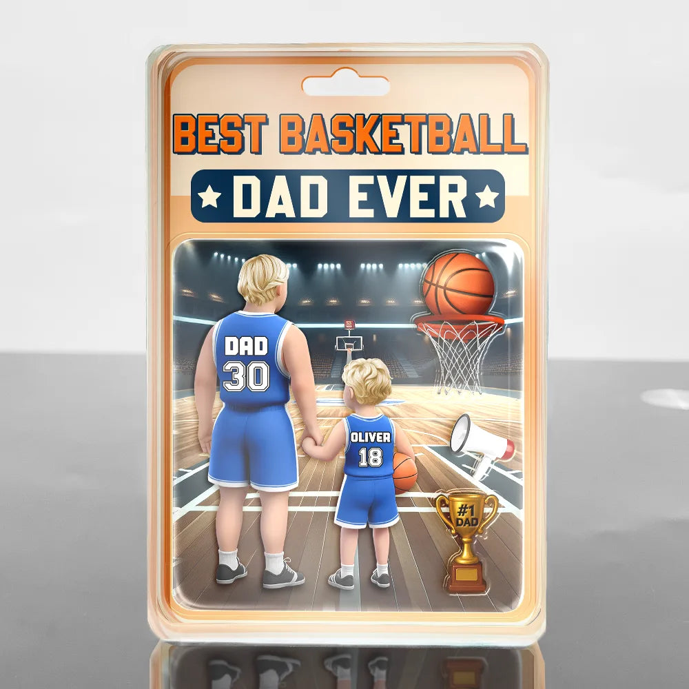 Best Basketball Dad Ever - Personalized Shaped Acrylic Plaque