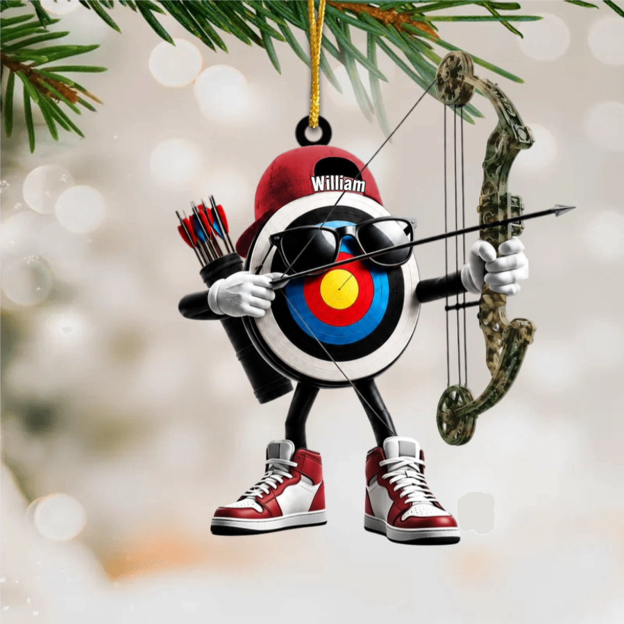 Custom Archery Hanging Ornament – Personalized Gift For Archers & Bowhunters