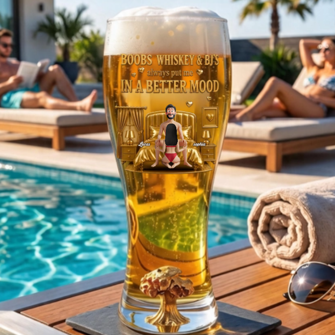 Personalized "Naughty Couples" Beer Glass – Gift For Couples
