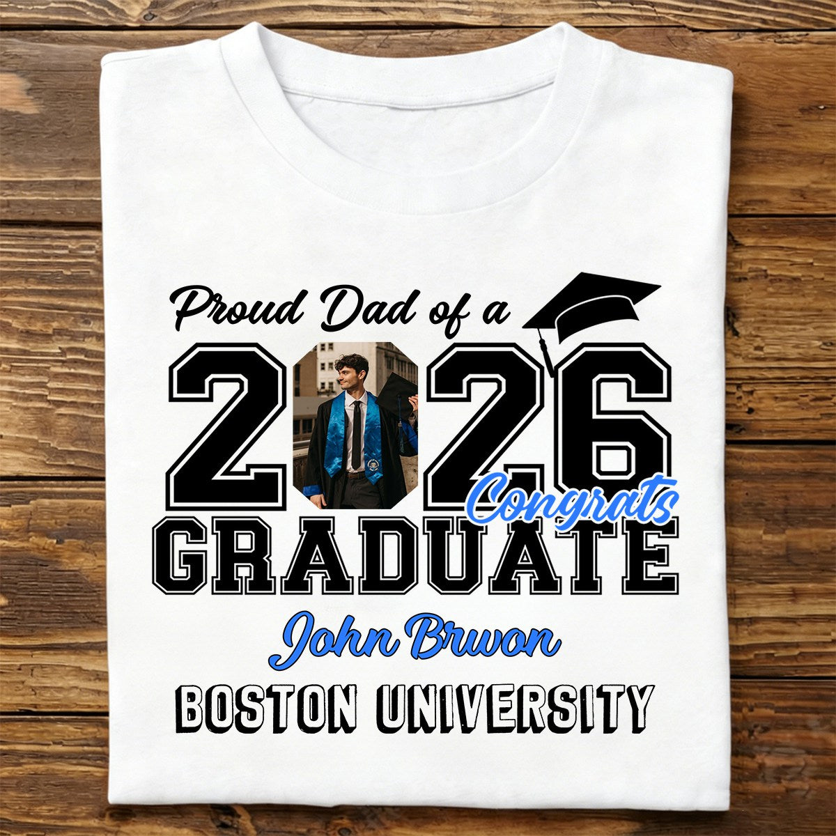 Proud Dad Mom Of A Graduate Personalized Family Of Senior Graduation Shirt