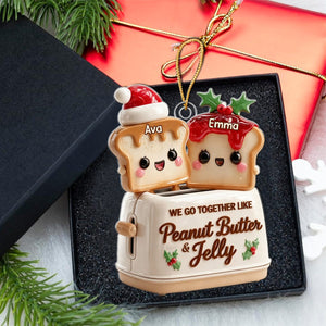 We Go Together Like Peanut Butter And Jelly - Personalized Acrylic Christmas Ornament