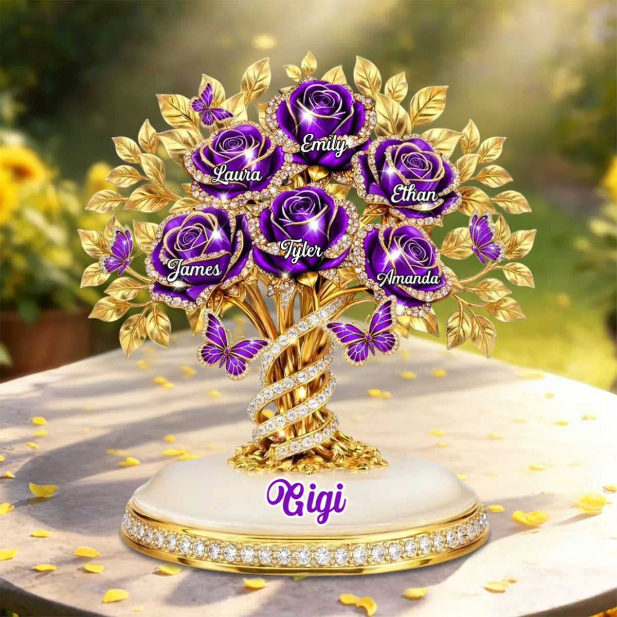 For Grandma, Who Blooms Like a Rose – Personalized Acrylic Plaque