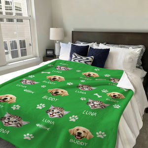 Upload Your Photo Blanket For Dog, Cat Lovers - Personalized Photo Pet