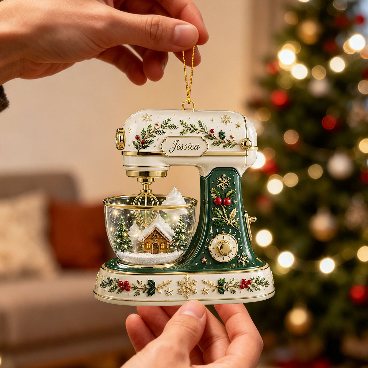 Personalized Stand Mixer Acrylic Ornament – Custom Kitchen Mixer Christmas Keepsake | Baking Gift For Bakers