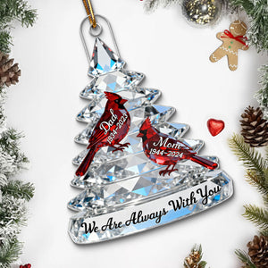 "Memorial Tree Cardinals" – Personalized Acrylic Ornament | Remembrance & Sympathy Gift For The Whole Family