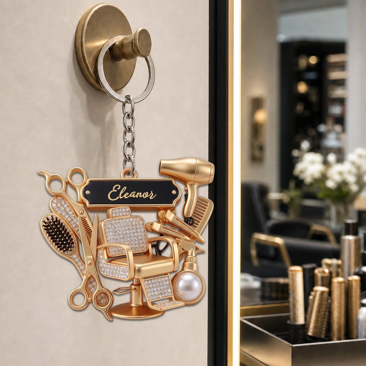 Master of Style, Personalized Keychain, Gift for Hairstylist Lovers