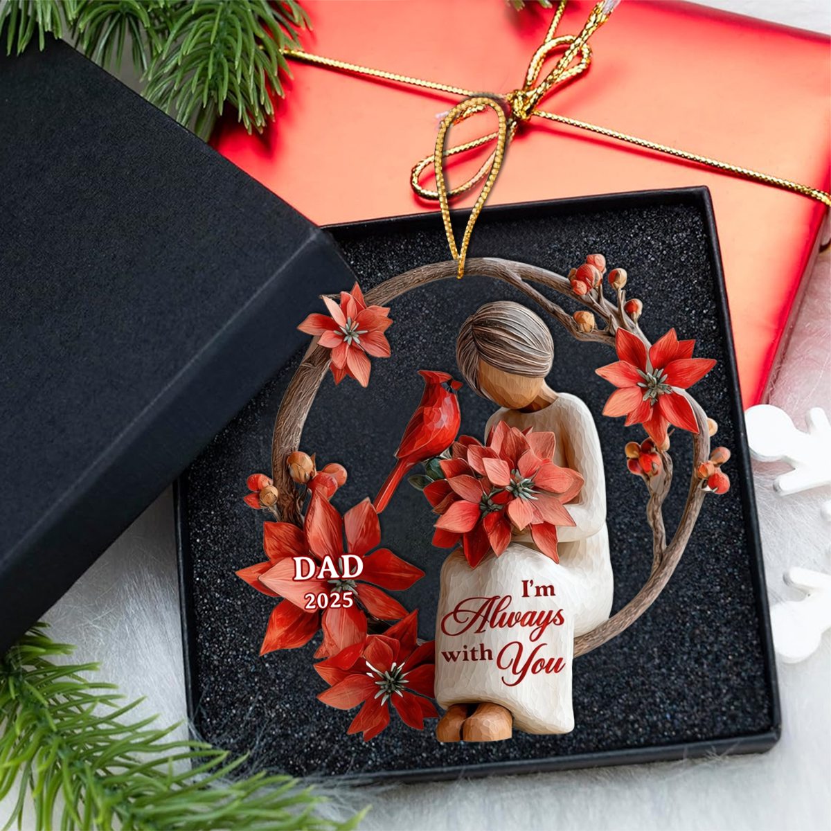 Always With You - Cardinal Memorial Personalized Acrylic Ornament