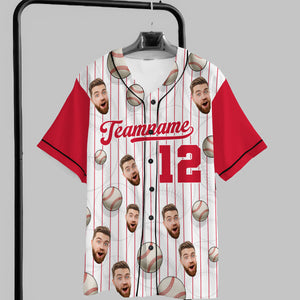 Custom Photo Baseball Jersey – Personalized Sport Lovers Shirt With Team Name
