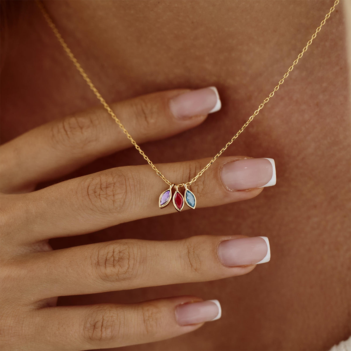 Custom Birthstone Necklace, Anniversary Family Gift for Mom, Bridal Gift for Grandma, Mothers Day Gift for Her