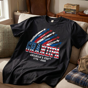 Personalized 250th Anniversary American Flag Shirt – Proud Dad & Grandpa | Father's Day Gift