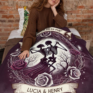 'Til Death Do Us Part" – Gothic Personalized Blanket | Gift For Couples
