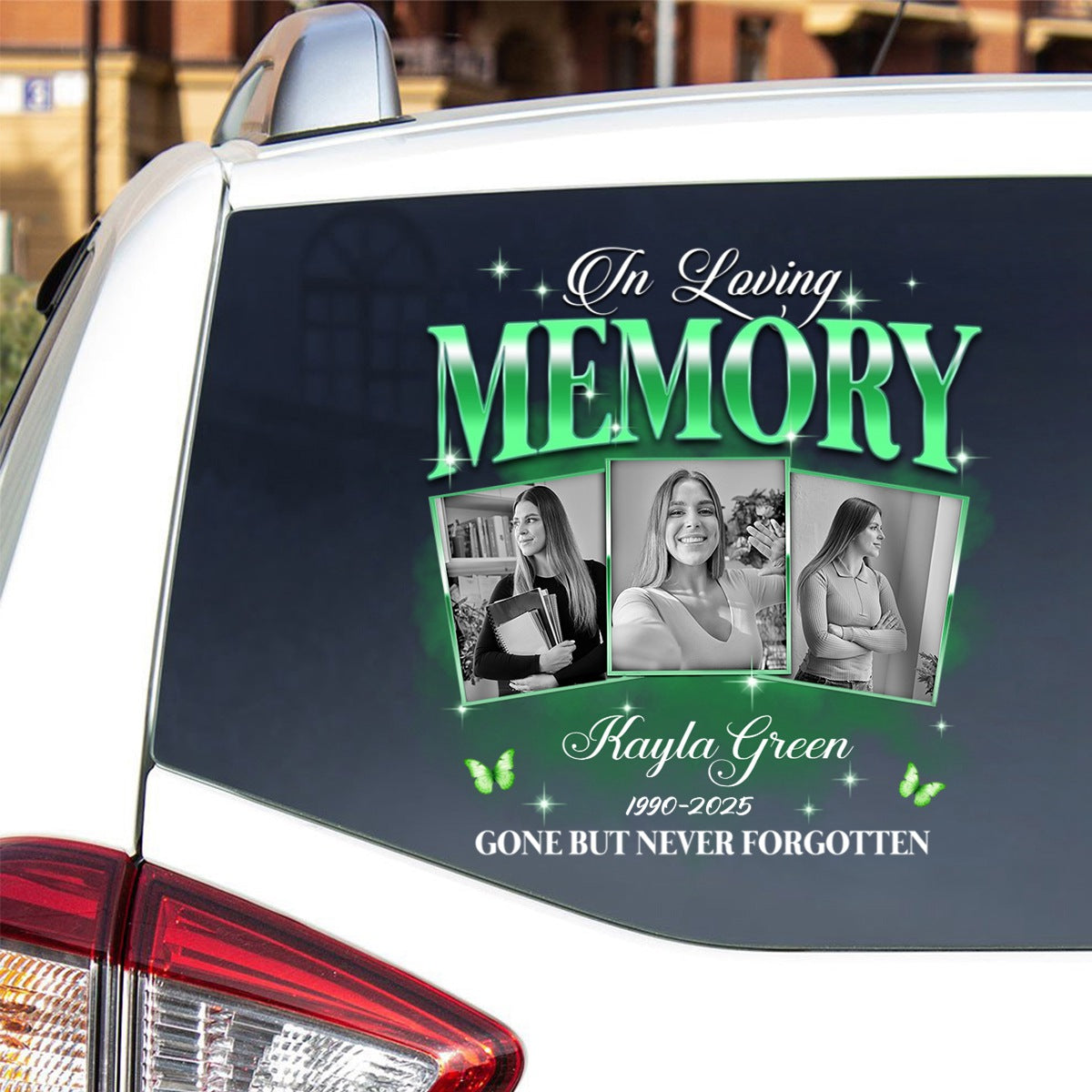 Custom Photo In Loving Memory Sympathy Gift Loss Of Loved One - Personalized Photo Memorial Decal